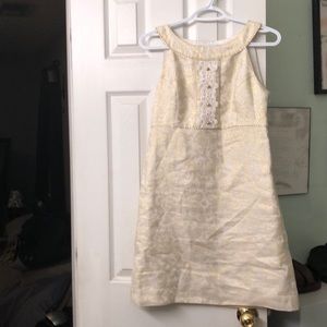 Size 2 gold and cream Lilly Pulitzer dress